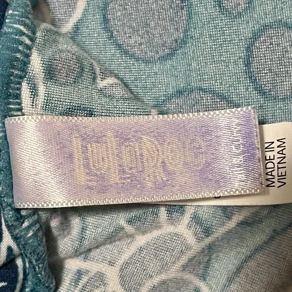 Disney LuLaRoe Minnie Mouse Leggings Women's Tall & Curvy Stretch Navy Blue/Teal - Picture 6 of 8